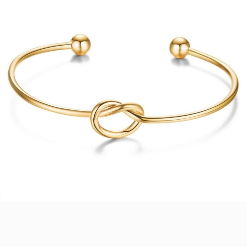 NEW! GORGEOUS GOLD KNOT OR ARROW BANGLE BRACELET